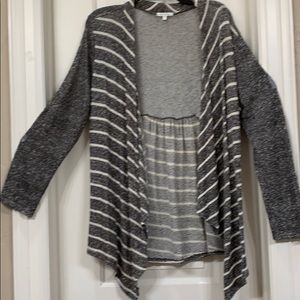 Brown striped shrug